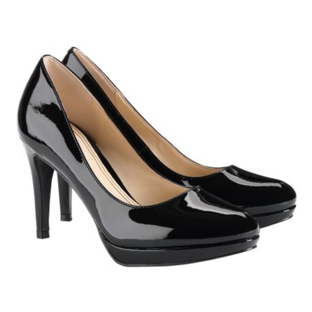 Cole Haan Nike  Black Patent Chelsea Leather Pump EUC